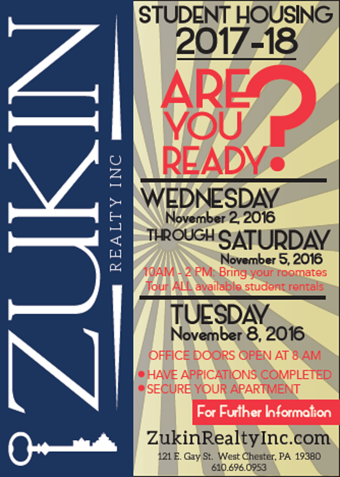 Student Housing Zukin Realty Inc September 27 2016 In News West Chester Events