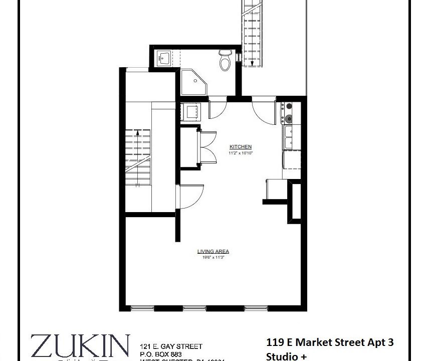 119 East Market #3 Floor Plan