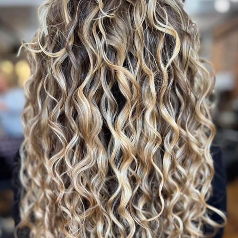 Image of Blonde Wavy Women's Hair - The Refinery Hair Studio West Chester PA