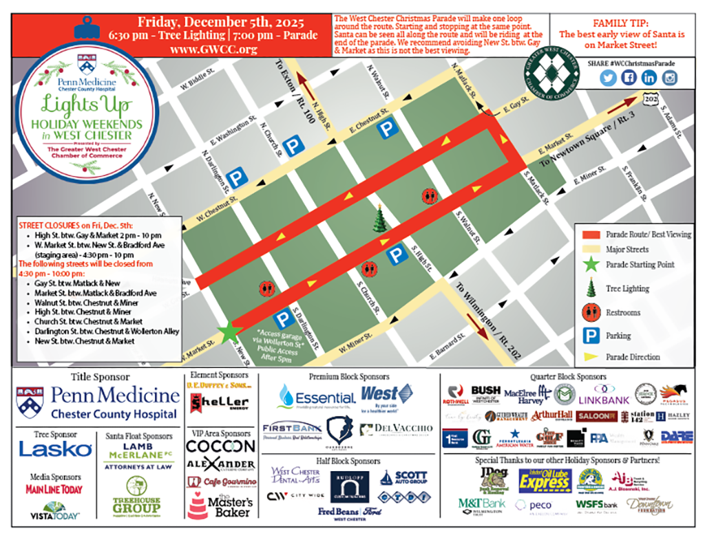 West Chester Christmas Parade 2025 Map
