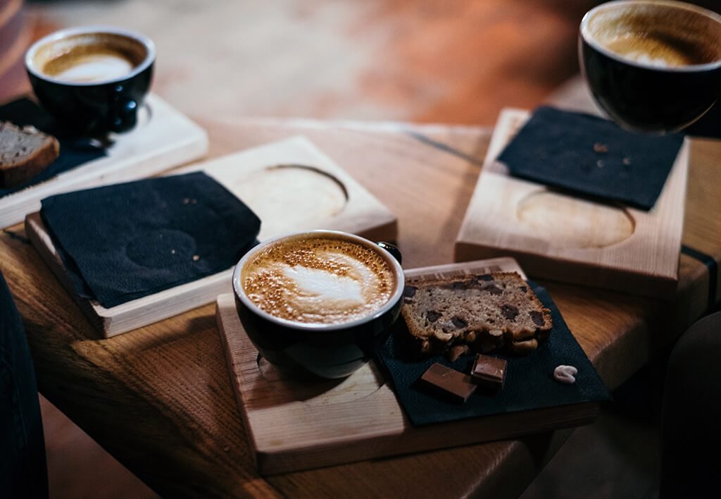 Cappuccino Cup Notebook in Trendy Coffee Shop - Coffee Shops West Chester PA